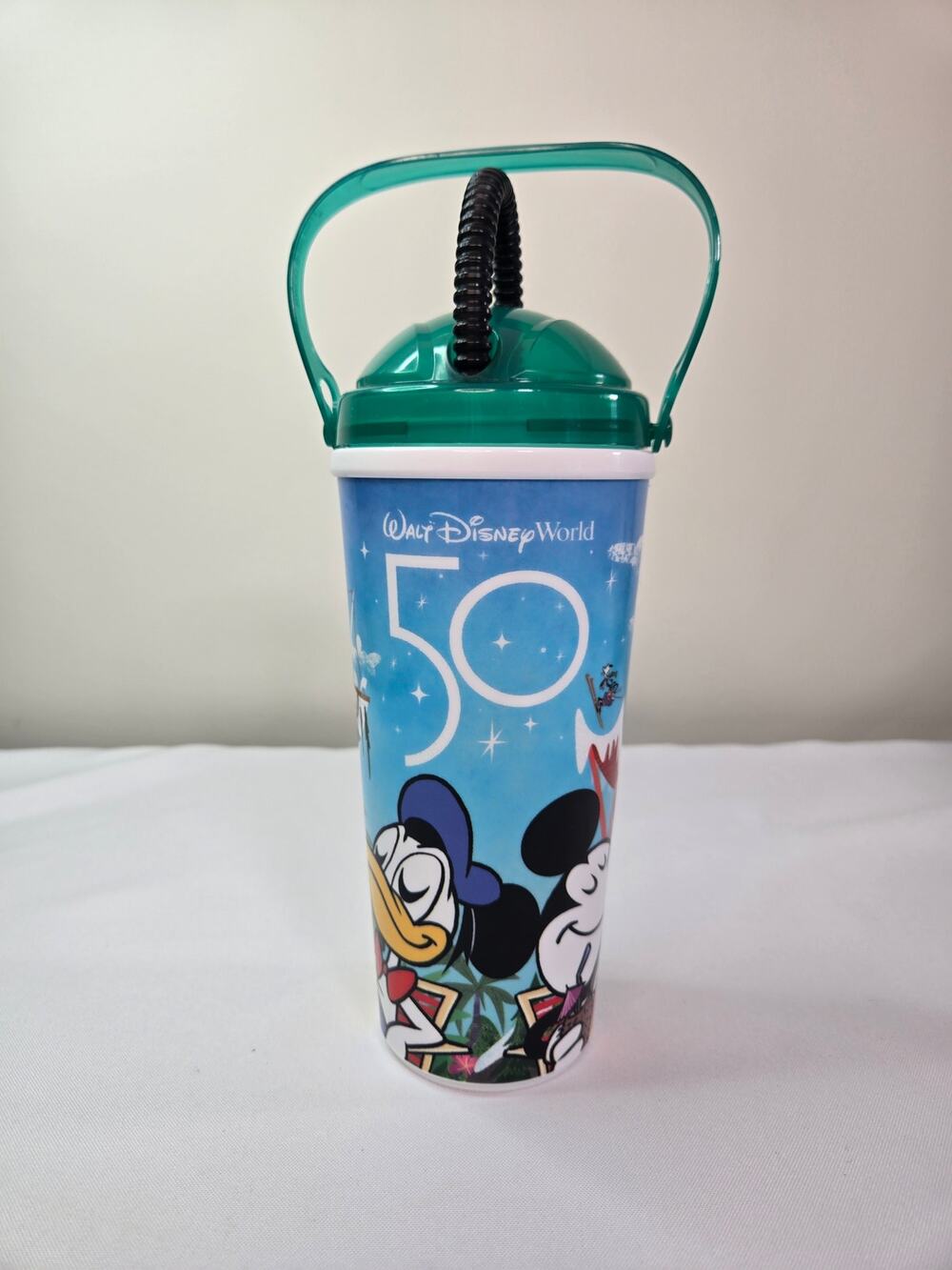 Disney World 50th Anniversary Typhoon Lagoon Refillable Mug Mickey Donald Duck
